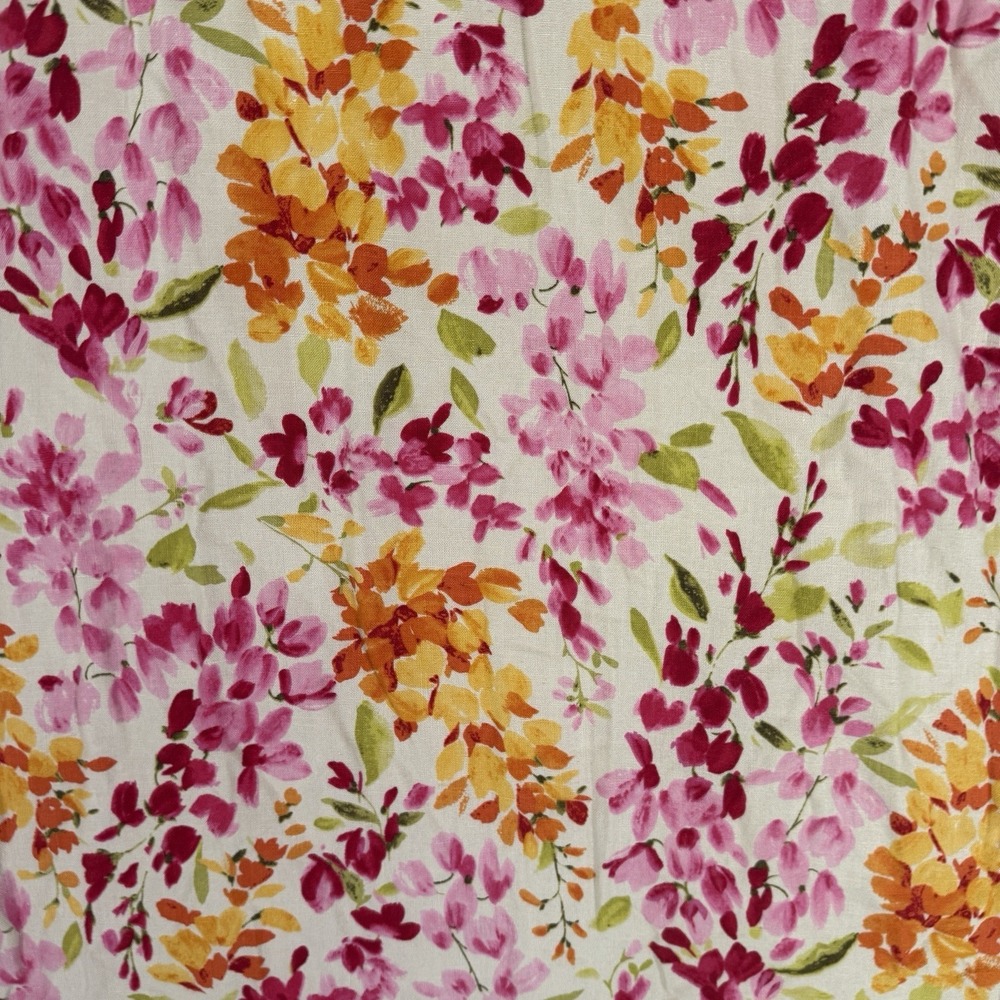 Liz Claiborne Floral Linen Blend Maxi Dress Size 12 Cottagecore Garden Party - Picture 2 of 8